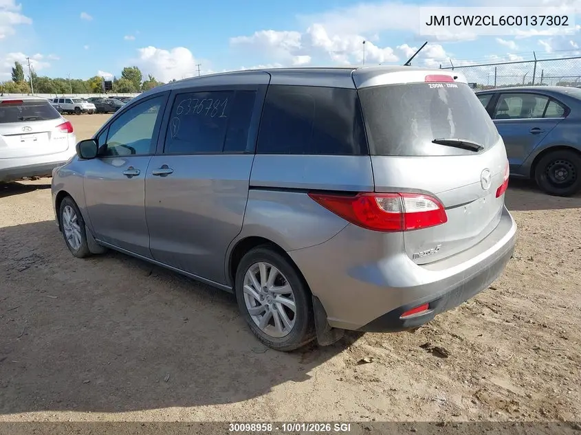 2012 MAZDA 5 VIN JM1CW2CL6C0137302 — фото 3