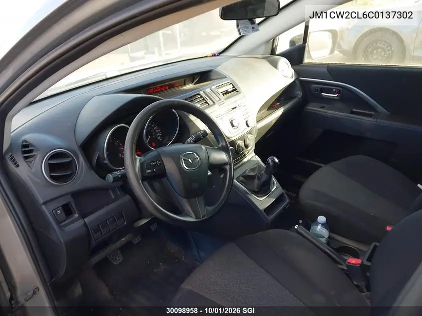 2012 MAZDA 5 VIN JM1CW2CL6C0137302 — фото 5