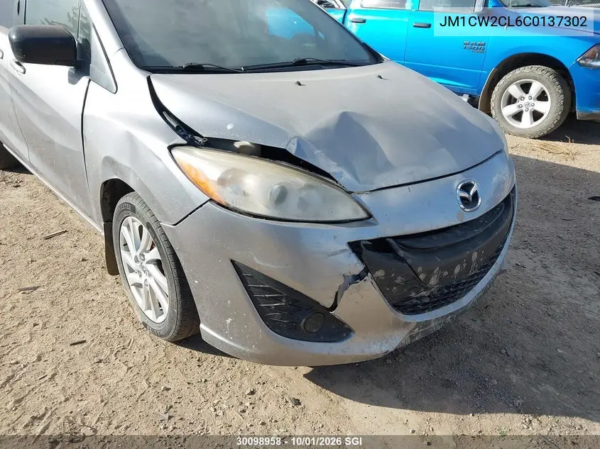 2012 MAZDA 5 VIN JM1CW2CL6C0137302 — фото 6