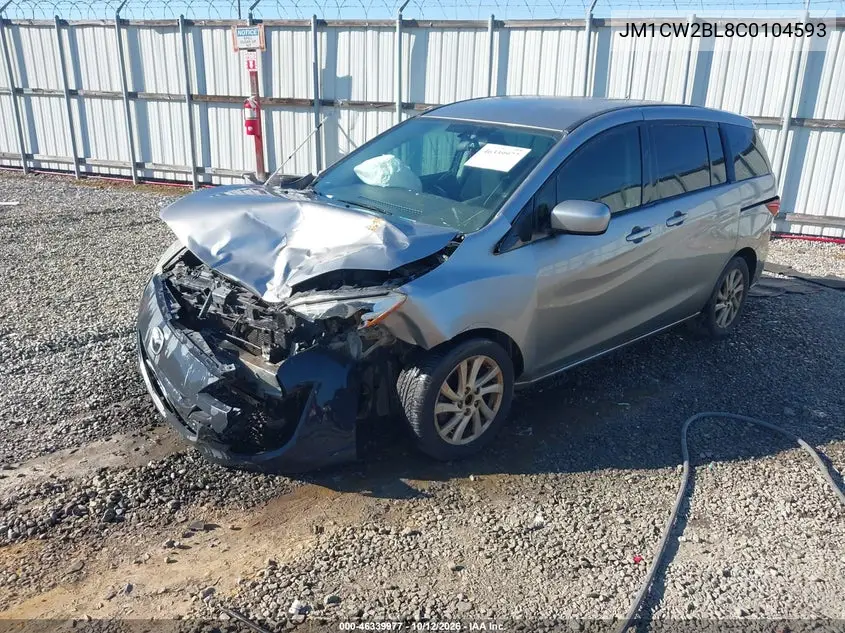 2012 MAZDA 5 VIN JM1CW2BL8C0104593 — фото 2