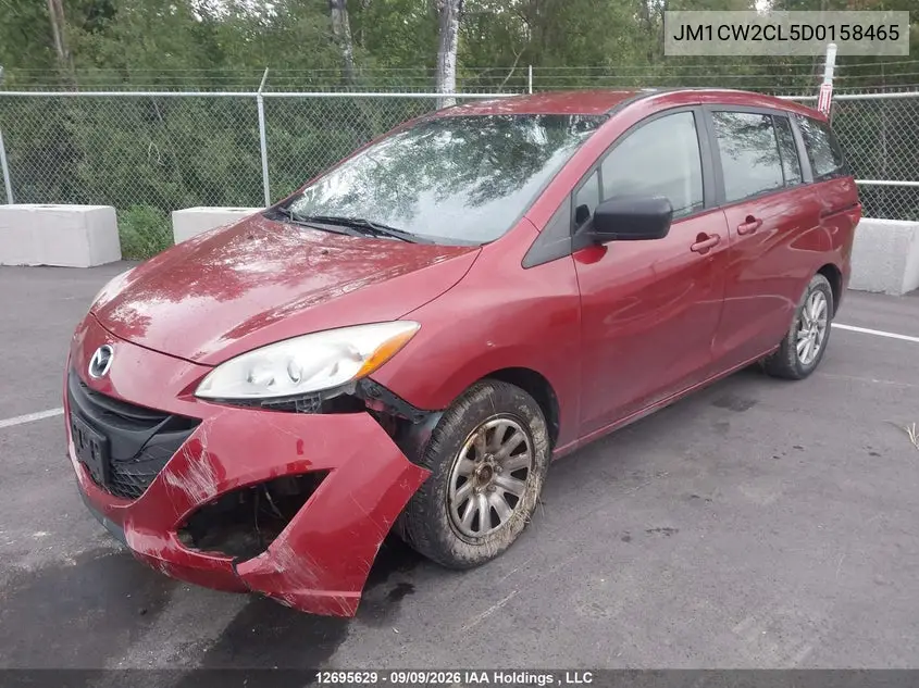 2013 MAZDA 5 VIN JM1CW2CL5D0158465 — фото 2