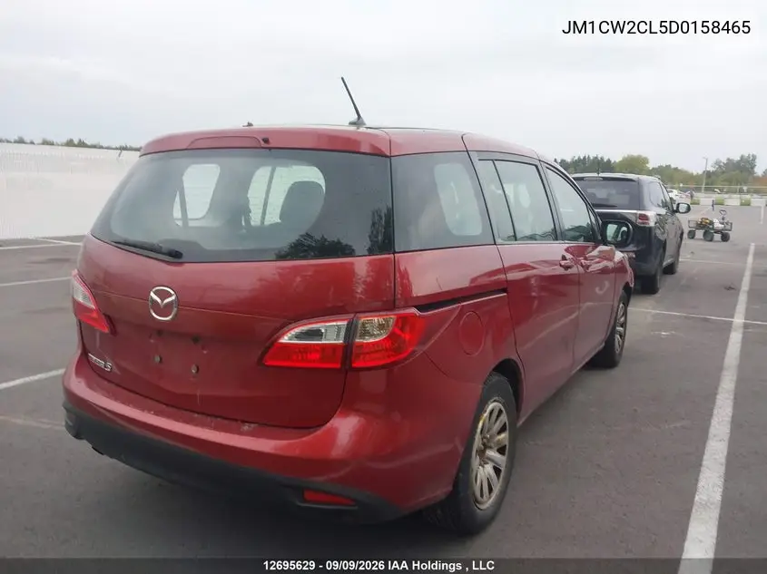 2013 MAZDA 5 VIN JM1CW2CL5D0158465 — фото 4