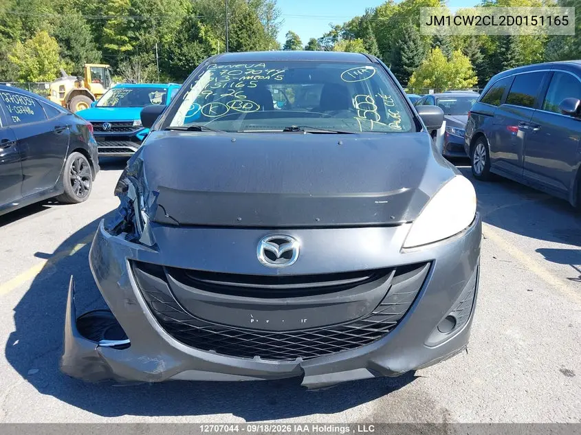 2013 MAZDA 5 VIN JM1CW2CL2D0151165 — фото 12