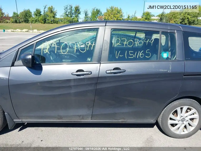 2013 MAZDA 5 VIN JM1CW2CL2D0151165 — фото 14