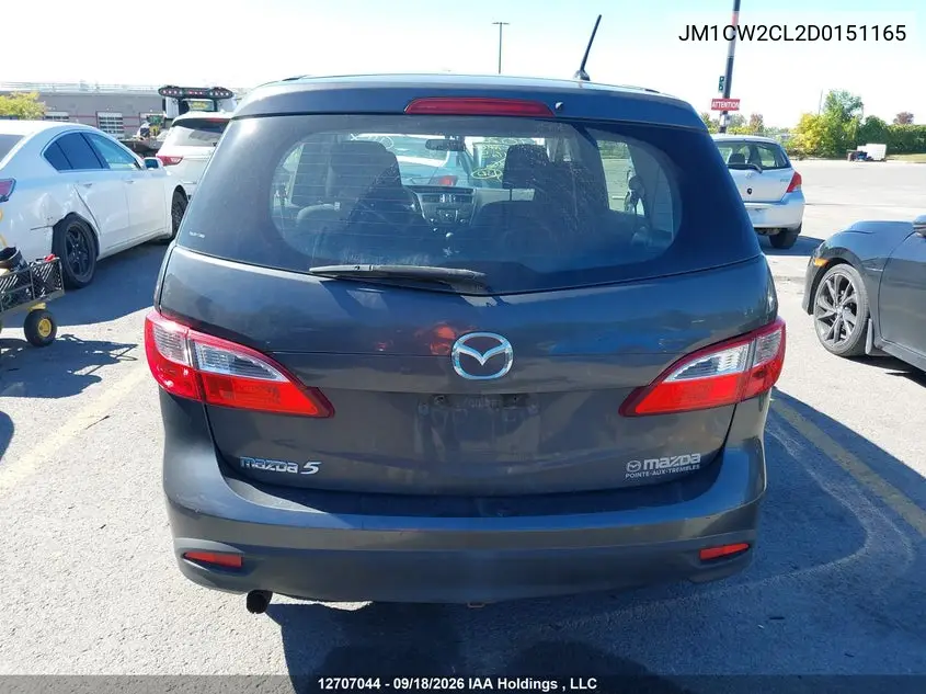 2013 MAZDA 5 VIN JM1CW2CL2D0151165 — фото 16