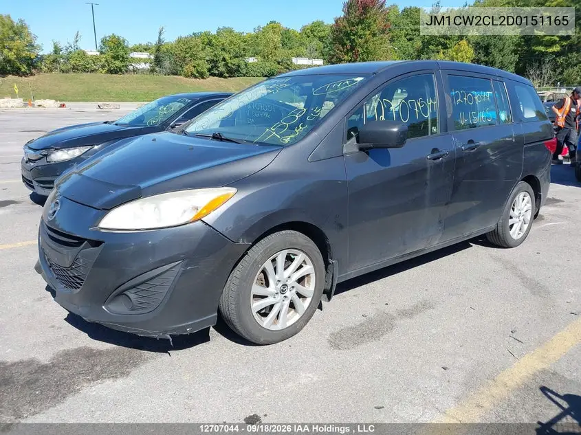 2013 MAZDA 5 VIN JM1CW2CL2D0151165 — фото 2