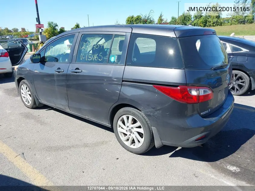 2013 MAZDA 5 VIN JM1CW2CL2D0151165 — фото 3