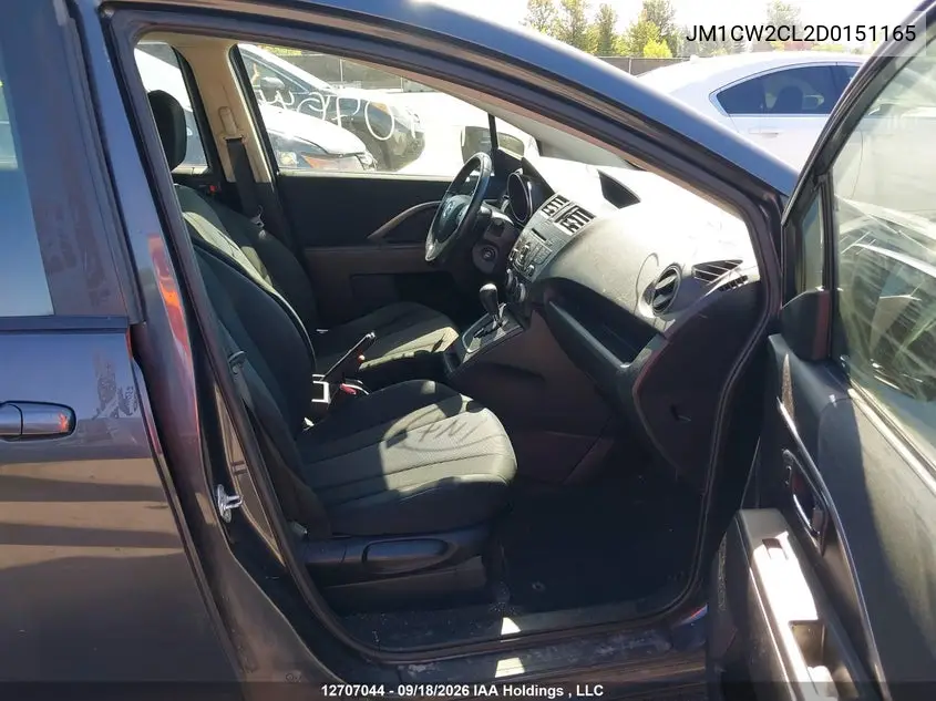 2013 MAZDA 5 VIN JM1CW2CL2D0151165 — фото 5