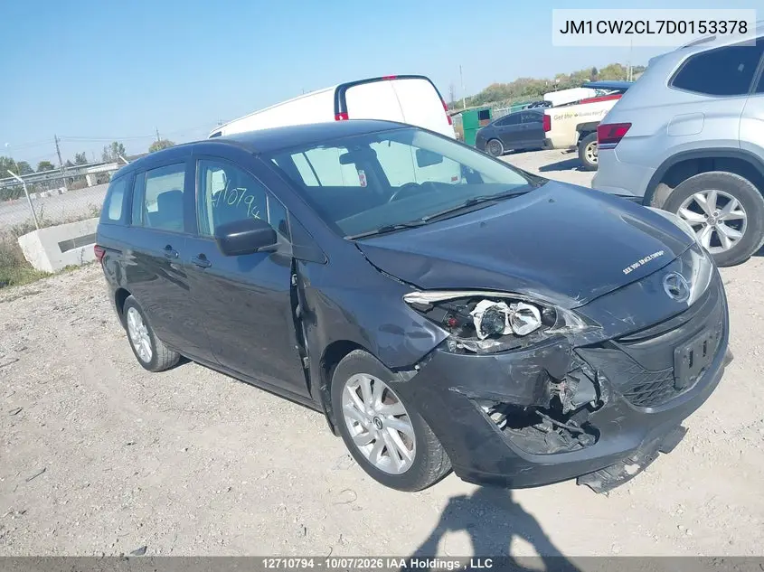 MAZDA 5 2013, VIN JM1CW2CL7D0153378