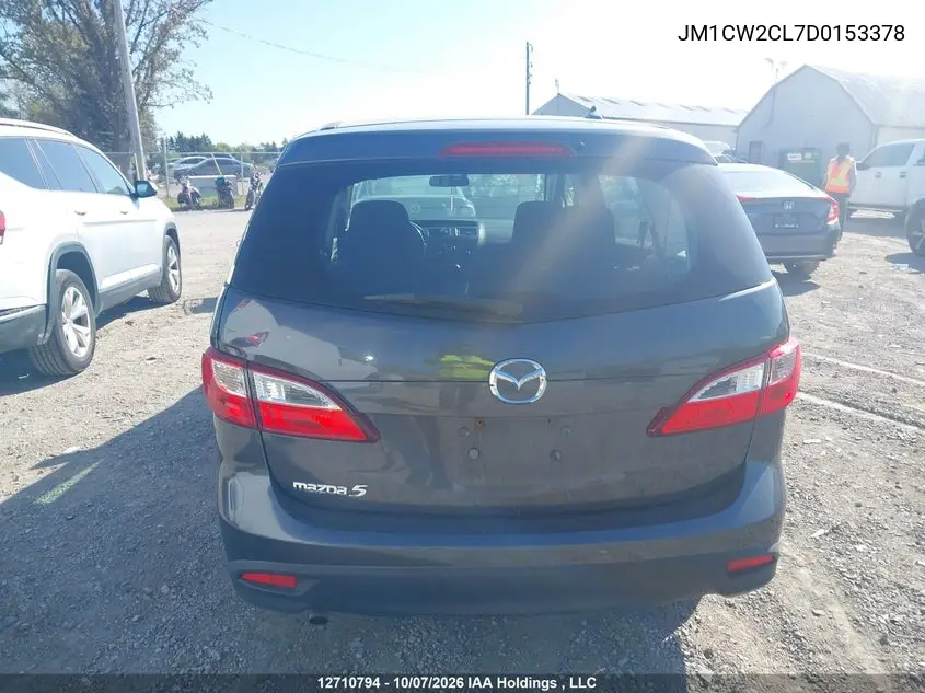 2013 MAZDA 5 VIN JM1CW2CL7D0153378 — фото 16