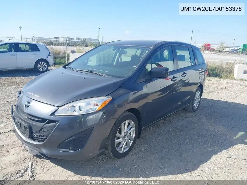 2013 MAZDA 5 VIN JM1CW2CL7D0153378 — фото 2