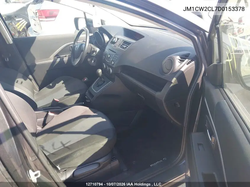 2013 MAZDA 5 VIN JM1CW2CL7D0153378 — фото 5