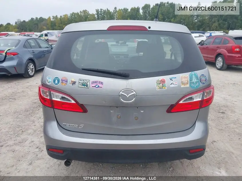 2013 MAZDA 5 VIN JM1CW2CL6D0151721 — фото 17