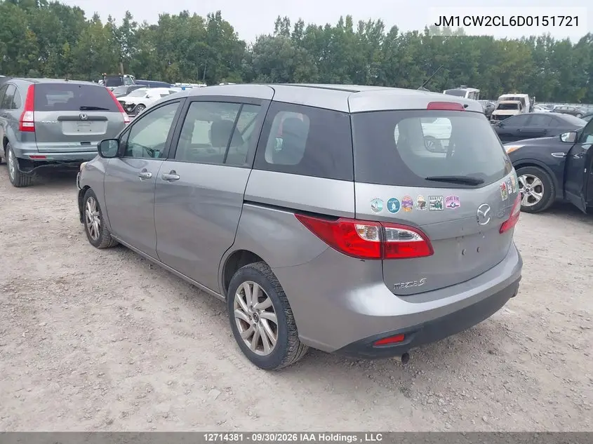2013 MAZDA 5 VIN JM1CW2CL6D0151721 — фото 3