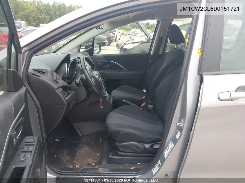 2013 MAZDA 5 VIN JM1CW2CL6D0151721 — фото 5