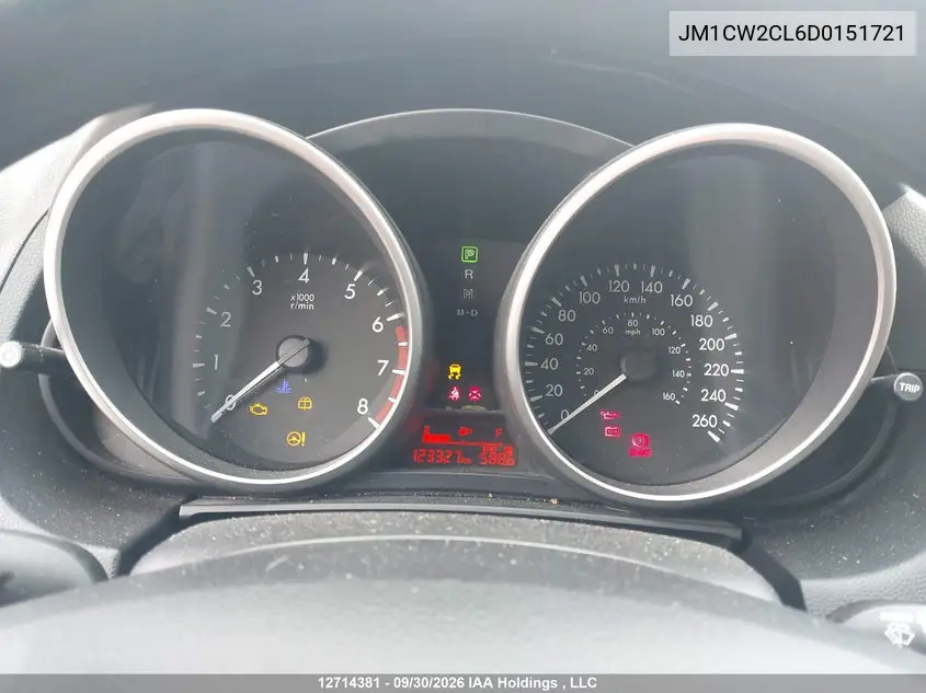 2013 MAZDA 5 VIN JM1CW2CL6D0151721 — фото 7