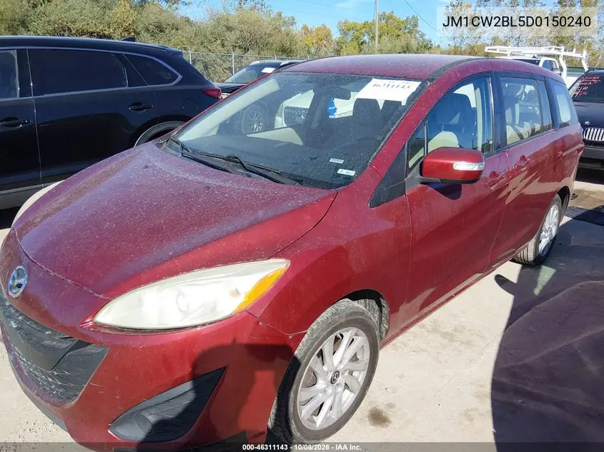 2013 MAZDA 5 VIN JM1CW2BL5D0150240 — фото 2