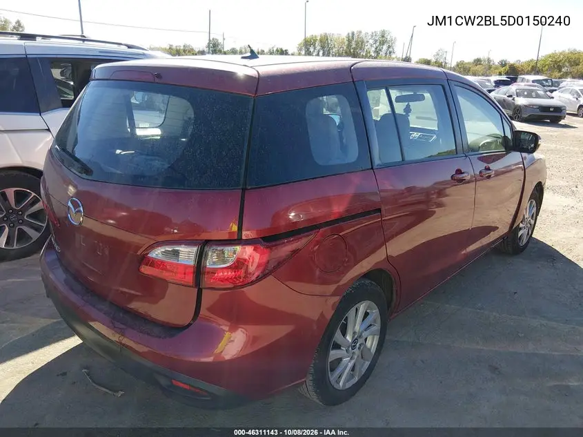 2013 MAZDA 5 VIN JM1CW2BL5D0150240 — фото 4