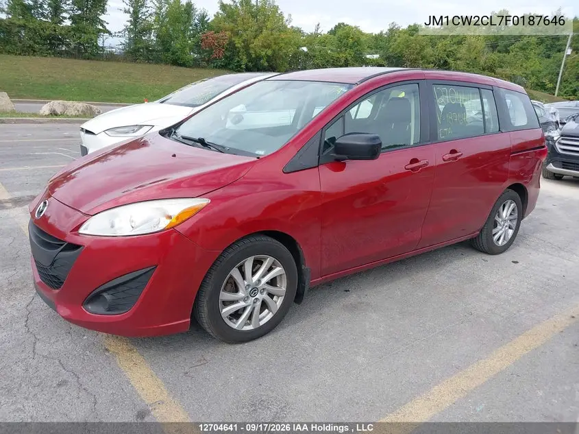 2015 MAZDA 5 VIN JM1CW2CL7F0187646 — фото 2