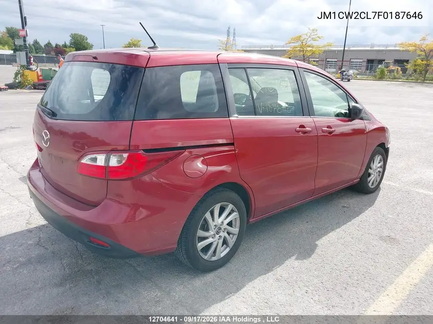 2015 MAZDA 5 VIN JM1CW2CL7F0187646 — фото 4