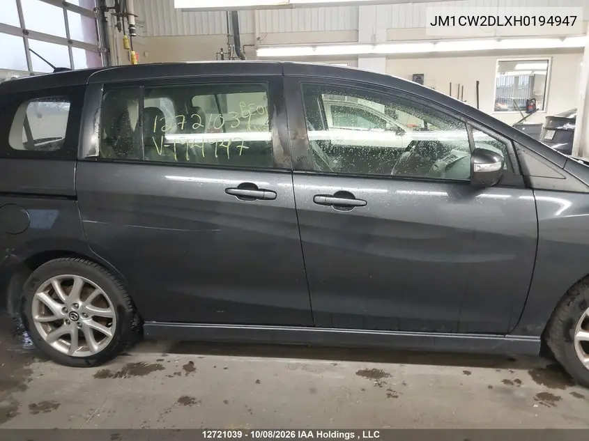 2017 MAZDA 5 VIN JM1CW2DLXH0194947 — фото 14
