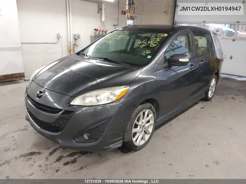 2017 MAZDA 5 VIN JM1CW2DLXH0194947 — фото 2