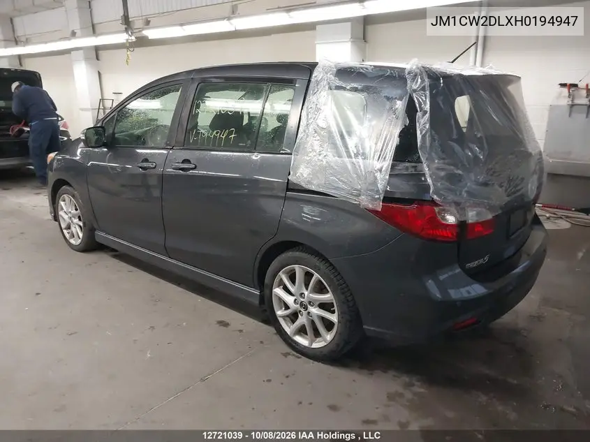2017 MAZDA 5 VIN JM1CW2DLXH0194947 — фото 3