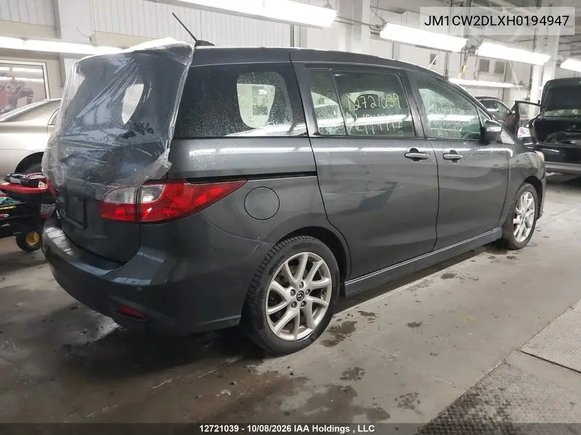 2017 MAZDA 5 VIN JM1CW2DLXH0194947 — фото 4