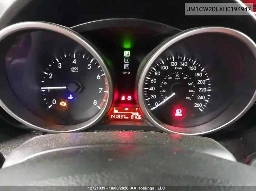 2017 MAZDA 5 VIN JM1CW2DLXH0194947 — фото 7