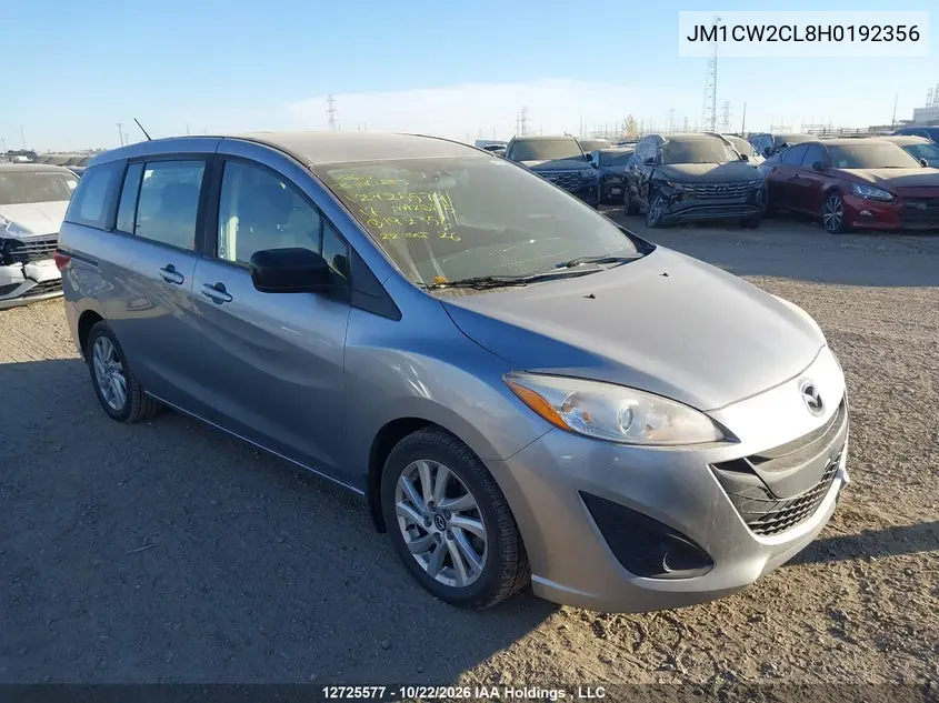 MAZDA 5 2017, VIN JM1CW2CL8H0192356