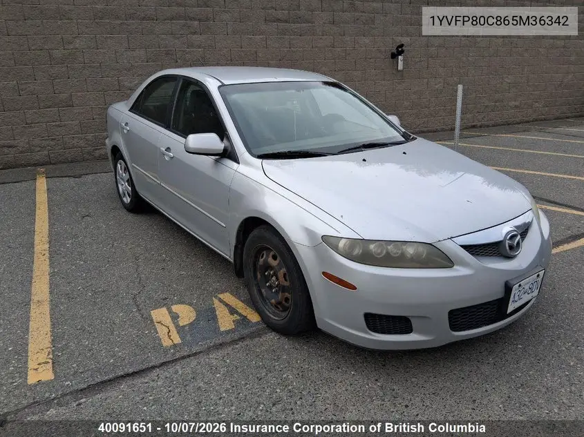 MAZDA 6 MPS 2006, VIN 1YVFP80C865M36342