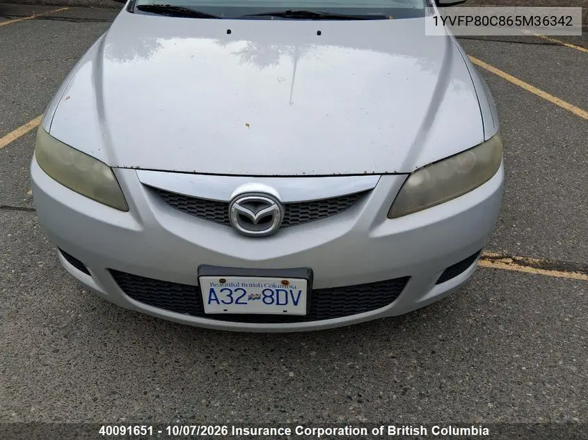 2006 MAZDA 6 MPS VIN 1YVFP80C865M36342 — фото 6