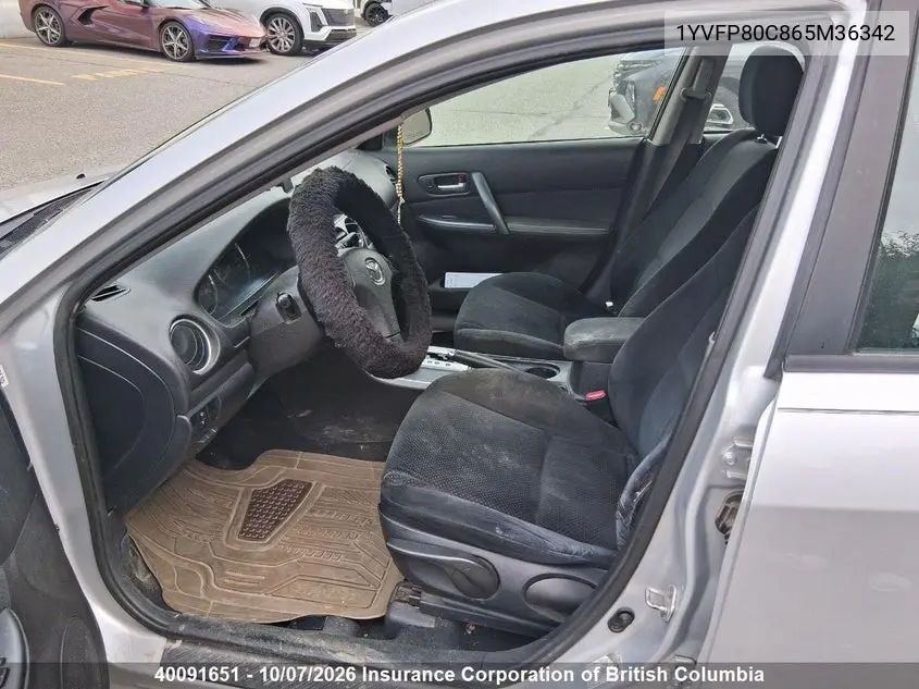 2006 MAZDA 6 MPS VIN 1YVFP80C865M36342 — фото 9