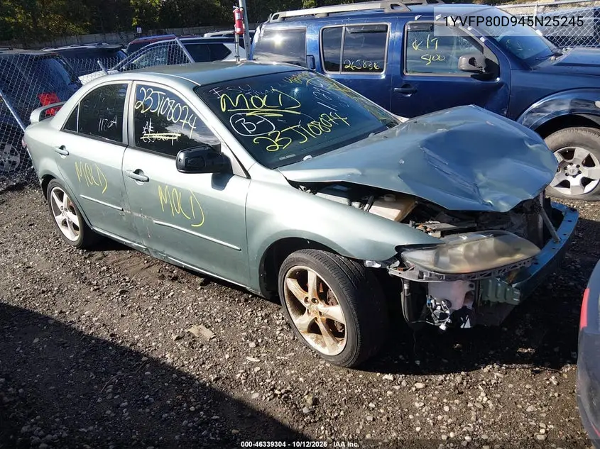 MAZDA 6 2004, VIN 1YVFP80D945N25245