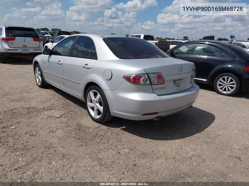 2006 MAZDA 6 VIN 1YVHP80D165M68728 — фото 3