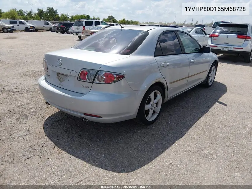 2006 MAZDA 6 VIN 1YVHP80D165M68728 — фото 4