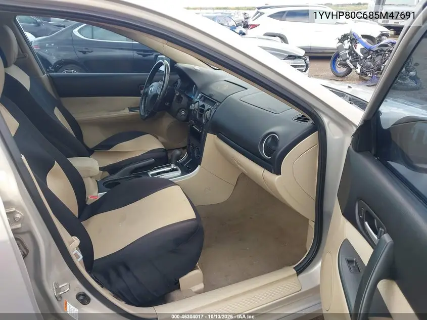 2008 MAZDA 6 VIN 1YVHP80C685M47691 — фото 5