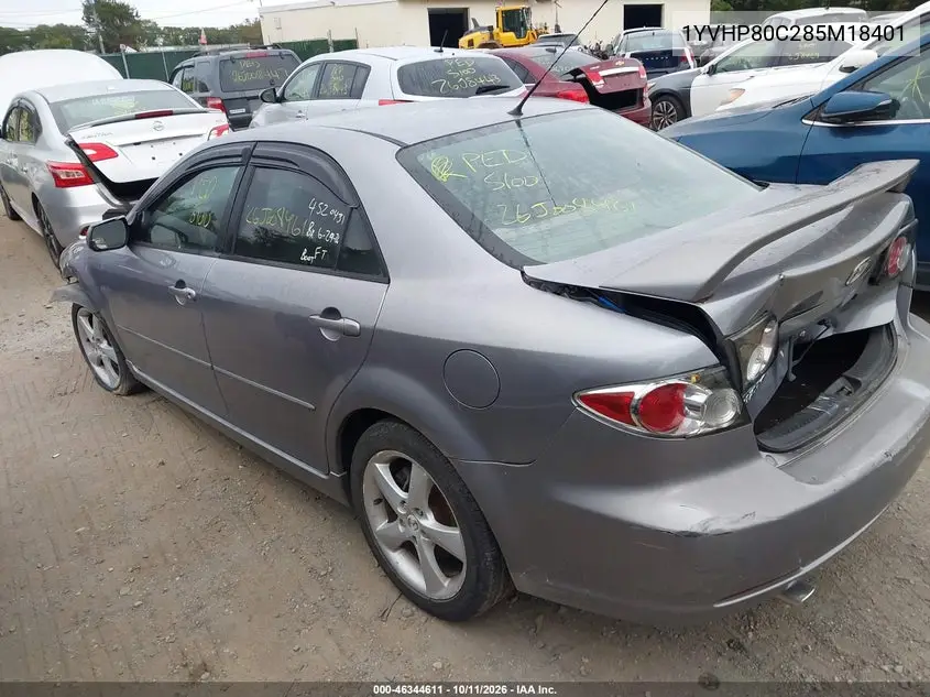 2008 MAZDA 6 VIN 1YVHP80C285M18401 — фото 3