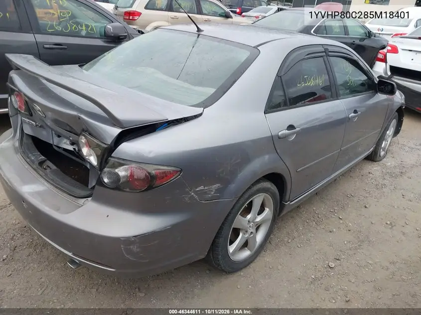 2008 MAZDA 6 VIN 1YVHP80C285M18401 — фото 4