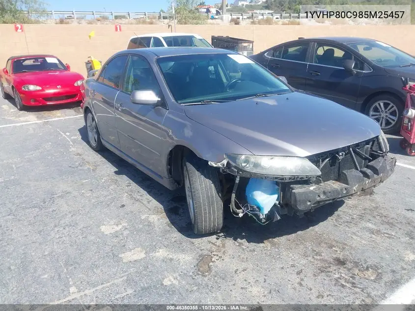 MAZDA 6 2008, VIN 1YVHP80C985M25457