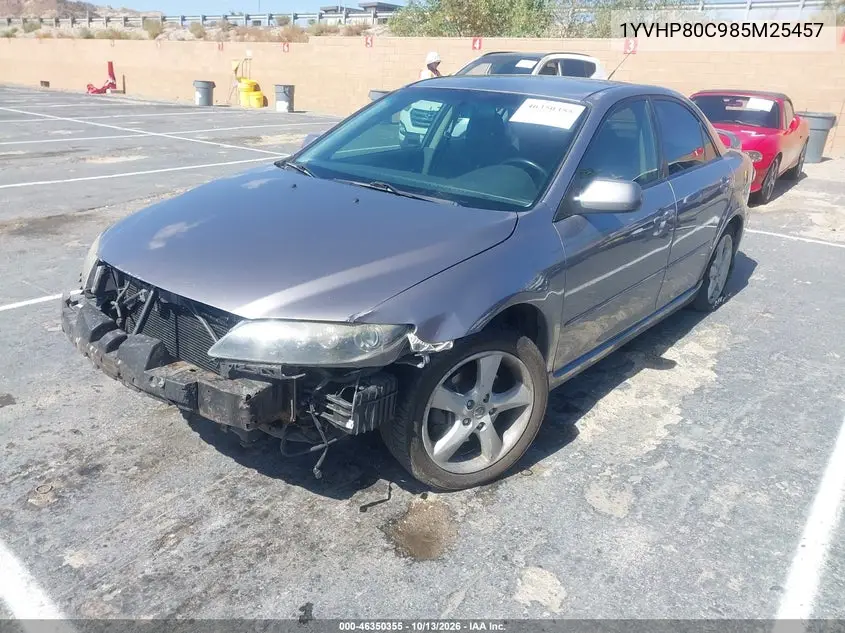 2008 MAZDA 6 VIN 1YVHP80C985M25457 — фото 2
