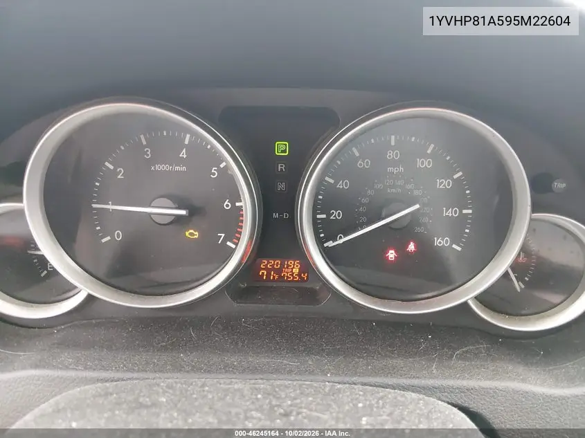 2009 MAZDA 6 VIN 1YVHP81A595M22604 — фото 7