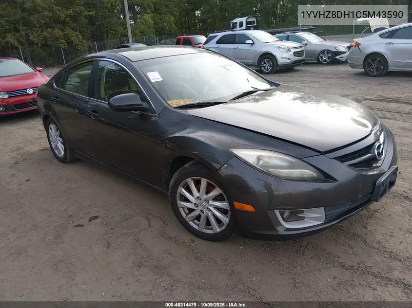 MAZDA 6 2012, VIN 1YVHZ8DH1C5M43590