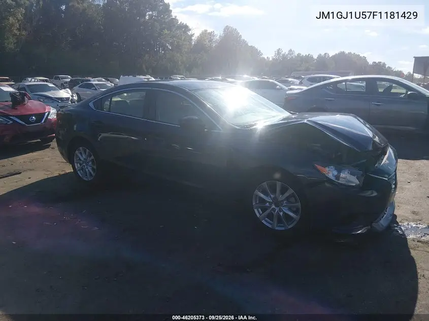 MAZDA 6 2015, VIN JM1GJ1U57F1181429