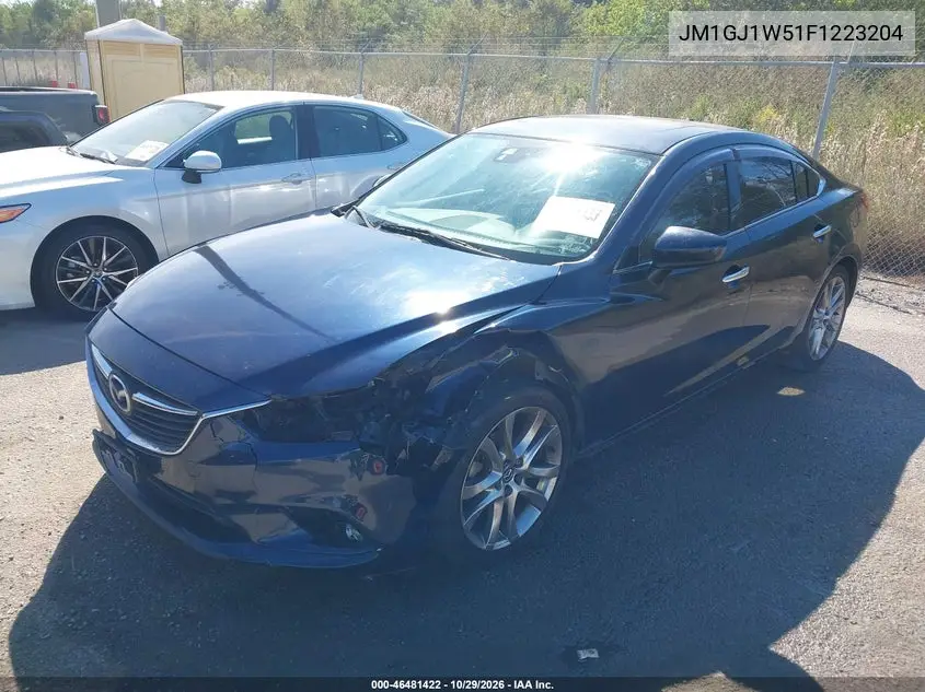 MAZDA 6 2015, VIN JM1GJ1W51F1223204
