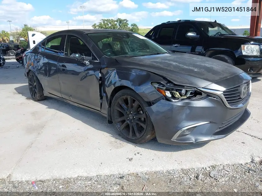 MAZDA 6 2016, VIN JM1GJ1W52G1451844