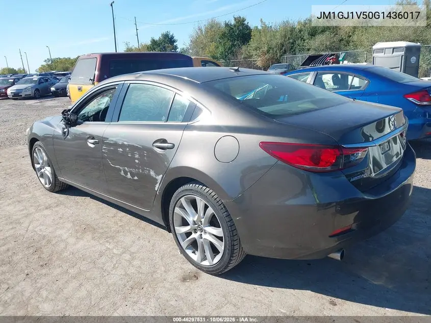 MAZDA 6 2016, VIN JM1GJ1V50G1436017