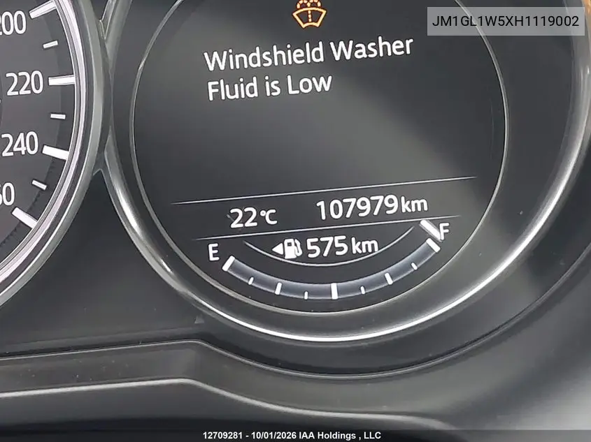 2017 MAZDA 6 VIN JM1GL1W5XH1119002 — фото 16