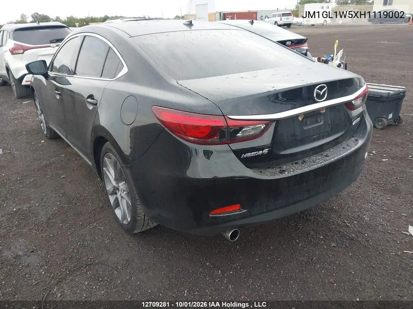 2017 MAZDA 6 VIN JM1GL1W5XH1119002 — фото 3