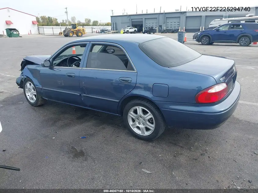 2002 MAZDA 626 VIN 1YVGF22F225294740 — фото 3